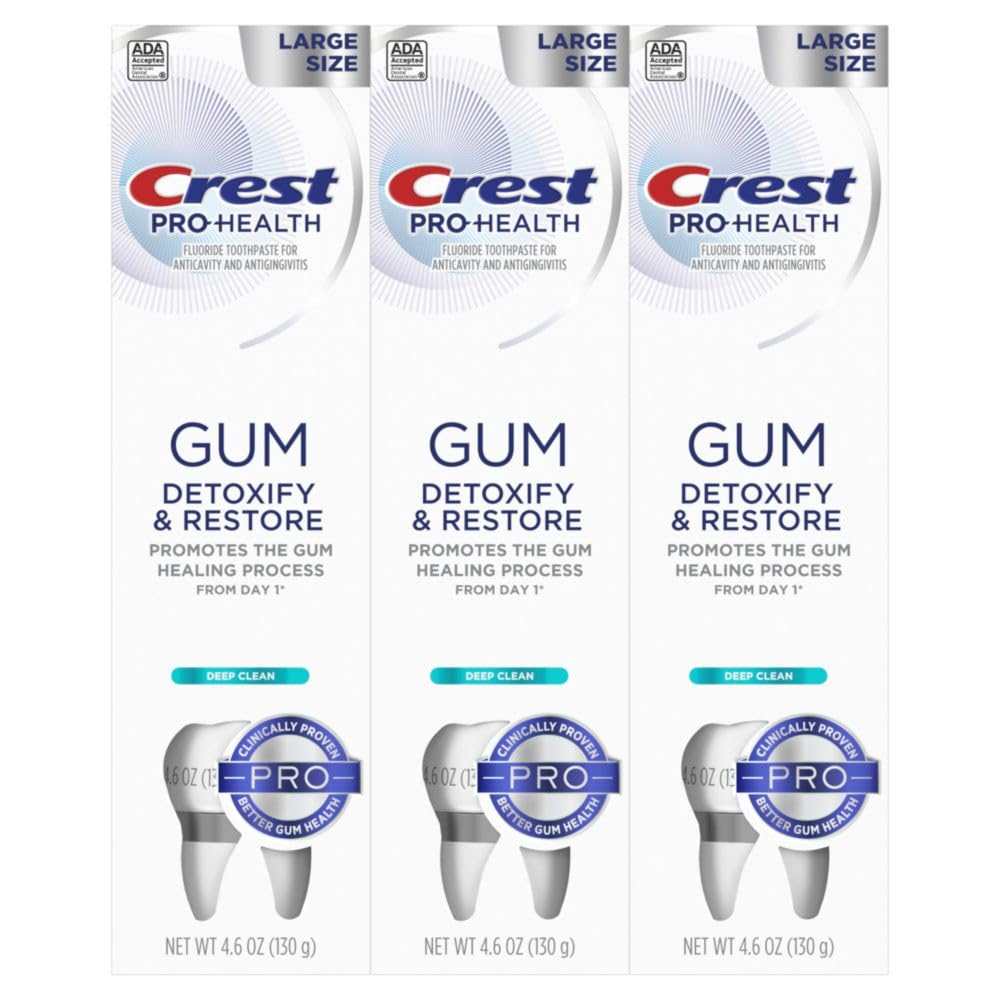 Crest Pro-Health Deep Clean Toothpaste 4.6 Oz (Pack of 3), Anticavity 