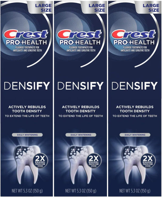 Crest Pro-Health Densify Toothpaste, Daily Whitening 5.3 Oz (Pack of 3)